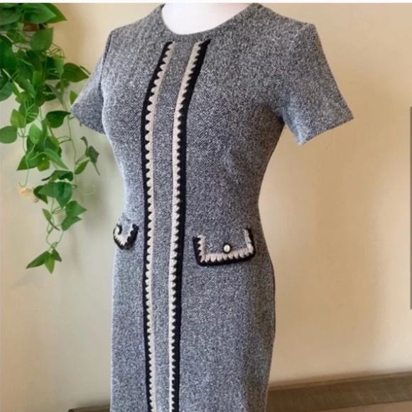 knit tweed short sleeve dress 6 - Picture 6 of 11